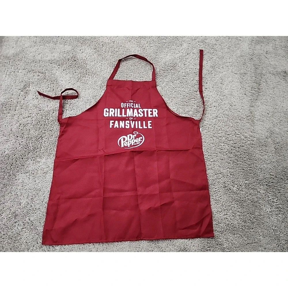 Dr Pepper Apron Unisex One Size Maroon Grillmaster Fansville Graphic